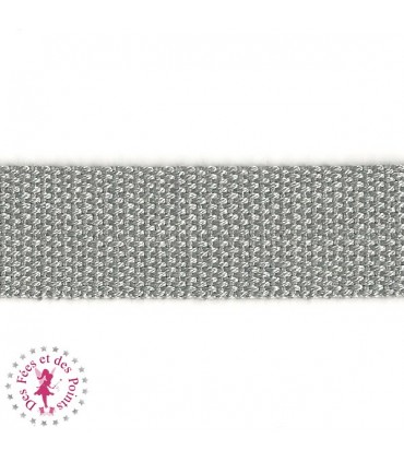 Sangle coton - 25 mm - Gris
