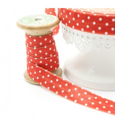 Elastique ruban - Chaperon rouge orangé - 15 mm