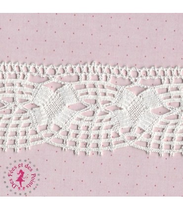 Dentelle ancienne avec motifs ovales - Bordure - 4 cm