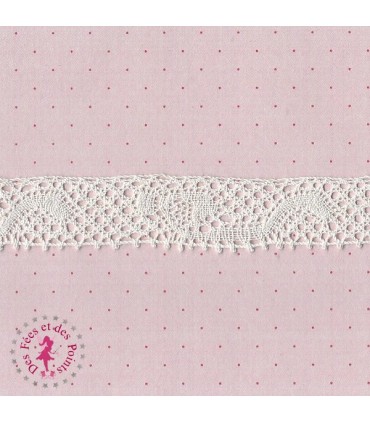 Dentelle ancienne avec arabesque - 15 mm
