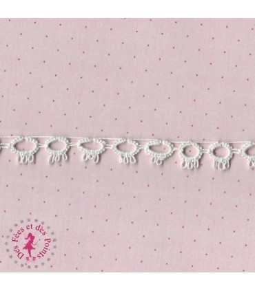 Dentelle ancienne avec petits ronds - Bordure - 7 mm