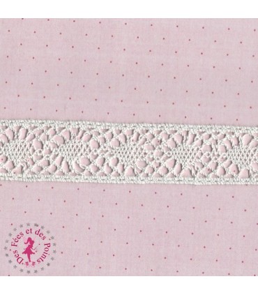 Dentelle carreaux ancienne - Entre-deux - Largeur 1.5 cm