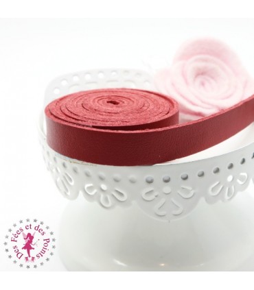 Lanière en cuir synthétique - Rouge