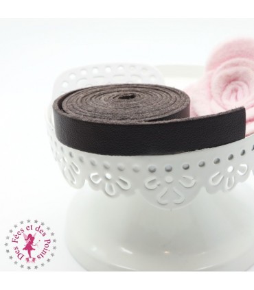 Lanière en cuir synthétique - Café