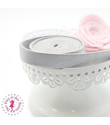 Lanière en cuir synthétique - Argent