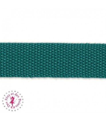 Sangle coton - 25 mm - Pétrole