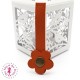 Fermoir en cuir à pression - "Hibiscus" - Orange Hermès