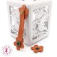 Fermoir en cuir à pression - "Marguerite" - Orange Hermès