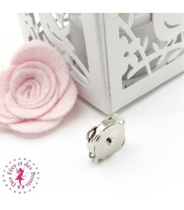 Aimant à coudre - Carré - 14 mm - Argent