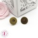 Fermoir magnétique / Aimant - Rond - 14 mm - Bronze