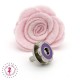 Fermoir magnétique / Aimant - Fleur en couleur - Violet