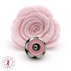 Fermoir magnétique / Aimant - Fleur en couleur - Rose
