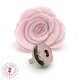 Fermoir magnétique / Aimant - Fleur en couleur - Rose