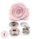 Fermoir magnétique / Aimant - Fleur en couleur - Rose