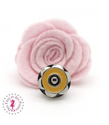 Fermoir magnétique / Aimant - Fleur en couleur - Sable