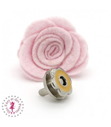 Fermoir magnétique / Aimant - Fleur en couleur - Sable