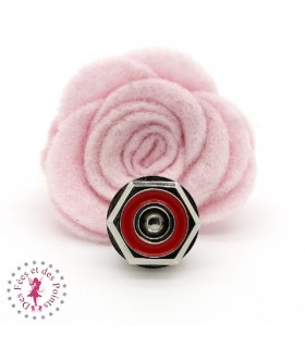 Fermoir magnétique / Aimant "Hexagone" - Rouge