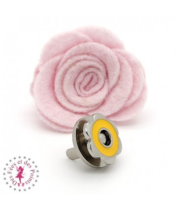 Fermoir magnétique / Aimant - Fleur en couleur - Tournesol