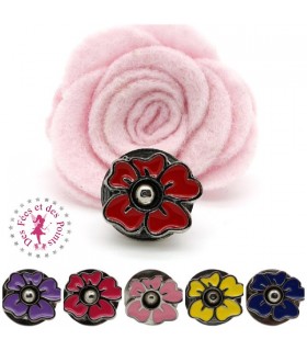 Fermoir aimanté / Aimant - Fleurette en couleur