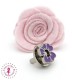 Fermoir aimanté / Aimant - Fleurette en couleur - Violet