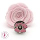 Fermoir aimanté / Aimant - Fleurette en couleur - Rose