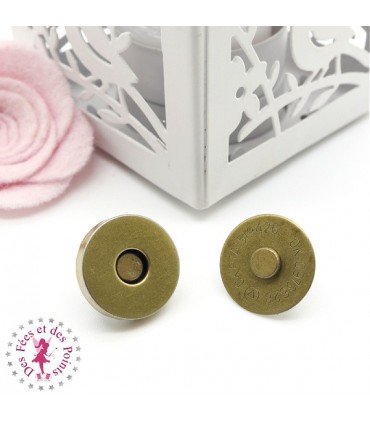 Fermoir magnétique / Aimant - Rond - 18 mm - 3 couleurs