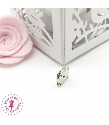 Aimant à coudre - Carré - 10mm - Argent