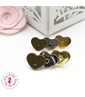 Fermoir magnétique / Aimant - Coeur  - 15 mm