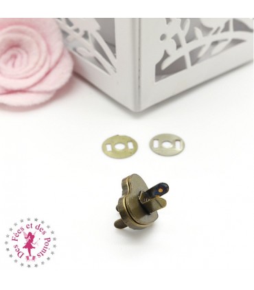 Fermoir magnétique / Aimant - Coeur  - 15 mm - Bronze