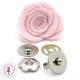 Fermoir magnétique / Aimant  "Fleur métallique" - Argent