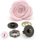 Fermoir magnétique / Aimant  "Fleur métallique" - Gun Metal