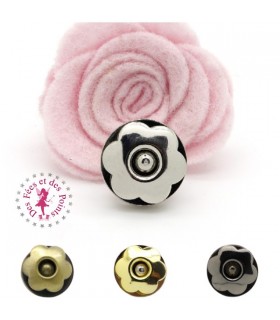 Fermoir magnétique / Aimant  "Fleur métallique"