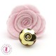 Fermoir magnétique / Aimant  "Fleur métallique" - Or