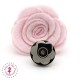 Fermoir magnétique / Aimant  "Fleur métallique" - Gun Metal