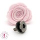 Fermoir magnétique / Aimant  "Fleur métallique" - Gun Metal