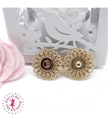 Pression métallique - "Dentelle" - 21 mm