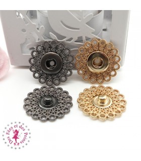 Pression métallique - "Dentelle" - 25 mm