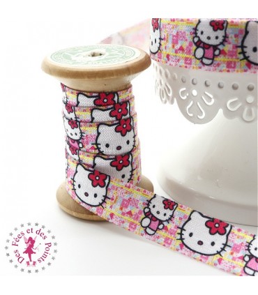 Elastique ruban - Hello Kitty ! - 15 mm