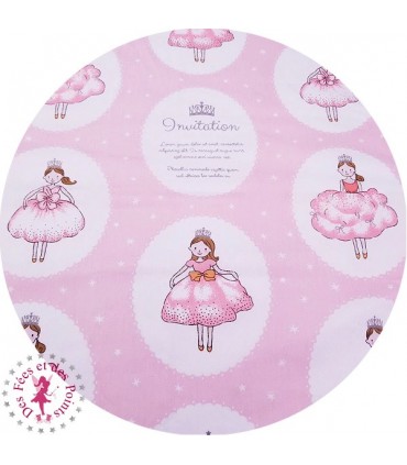 Coupons "Je suis une princesse" - Coton - 40 x 50 cm - 2 pièces