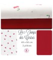 Coupons "Le Temps des Cerises" - Coton - 40 x 50 cm - 2 pièces