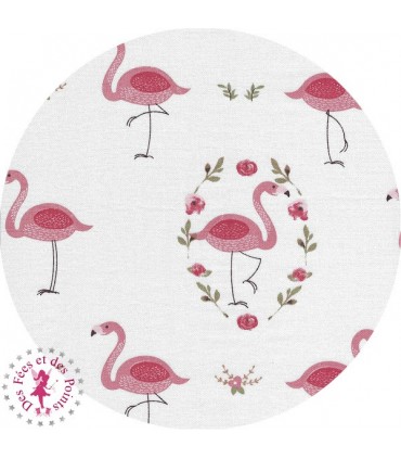 Coupons "Pink Flamingos" - Coton - 40 x 50 cm - 2 pièces