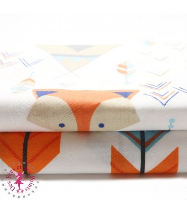 Coupons "Renard joue aux Indiens" - Coton - 40 x 50 cm - 2 pièces