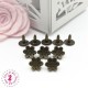 Rivets Fleurs - 10 mm - Bronze antique