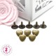 Rivets Coeurs - 8 mm - Bronze antique