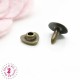 Rivets Coeurs - 8 mm - Bronze antique