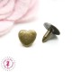 Rivets Coeurs - 8 mm - Bronze antique