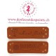 Etiquettes en cuir synthétique "Handmade" - Fille & Bouton