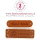Etiquettes en cuir synthétique "Handmade" - Handmade & Portemonnaie