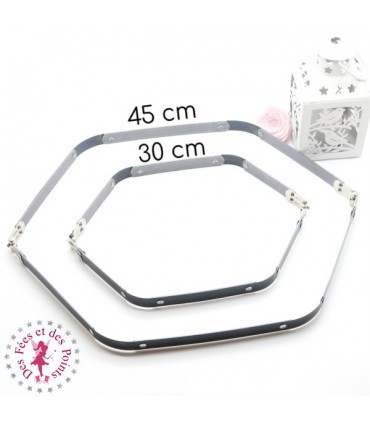 Fermoir Clic Clac - 30 cm - Argent