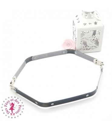 Fermoir Clic Clac - 30 cm - Argent